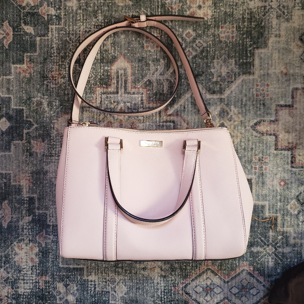 Kate Spade light pink saffiano leather satchel